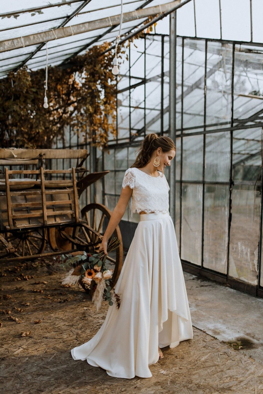 Robe de Mariée Bohème Deux Pièces