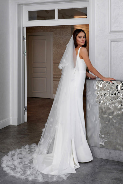 Robe de Mariée Simple Sans Manches