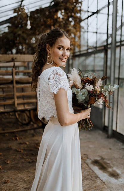 Robe de Mariée Bohème Deux Pièces