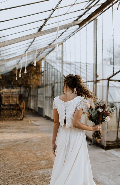 Robe de Mariée Bohème Deux Pièces