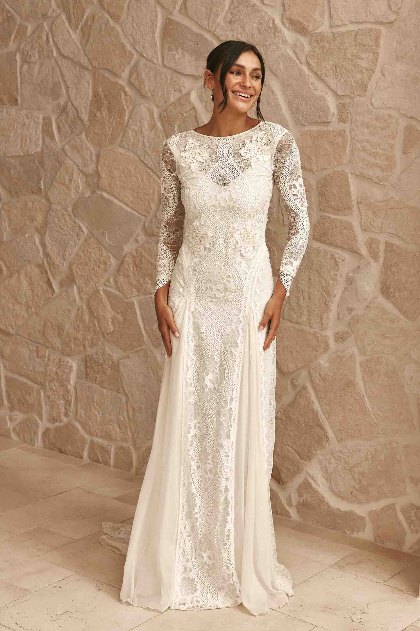 Robe Bohème Mariage Dos Nu Dentelle