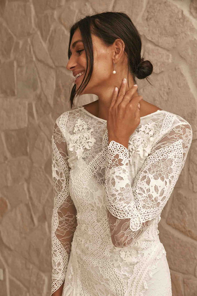 Robe Bohème Mariage Dos Nu Dentelle