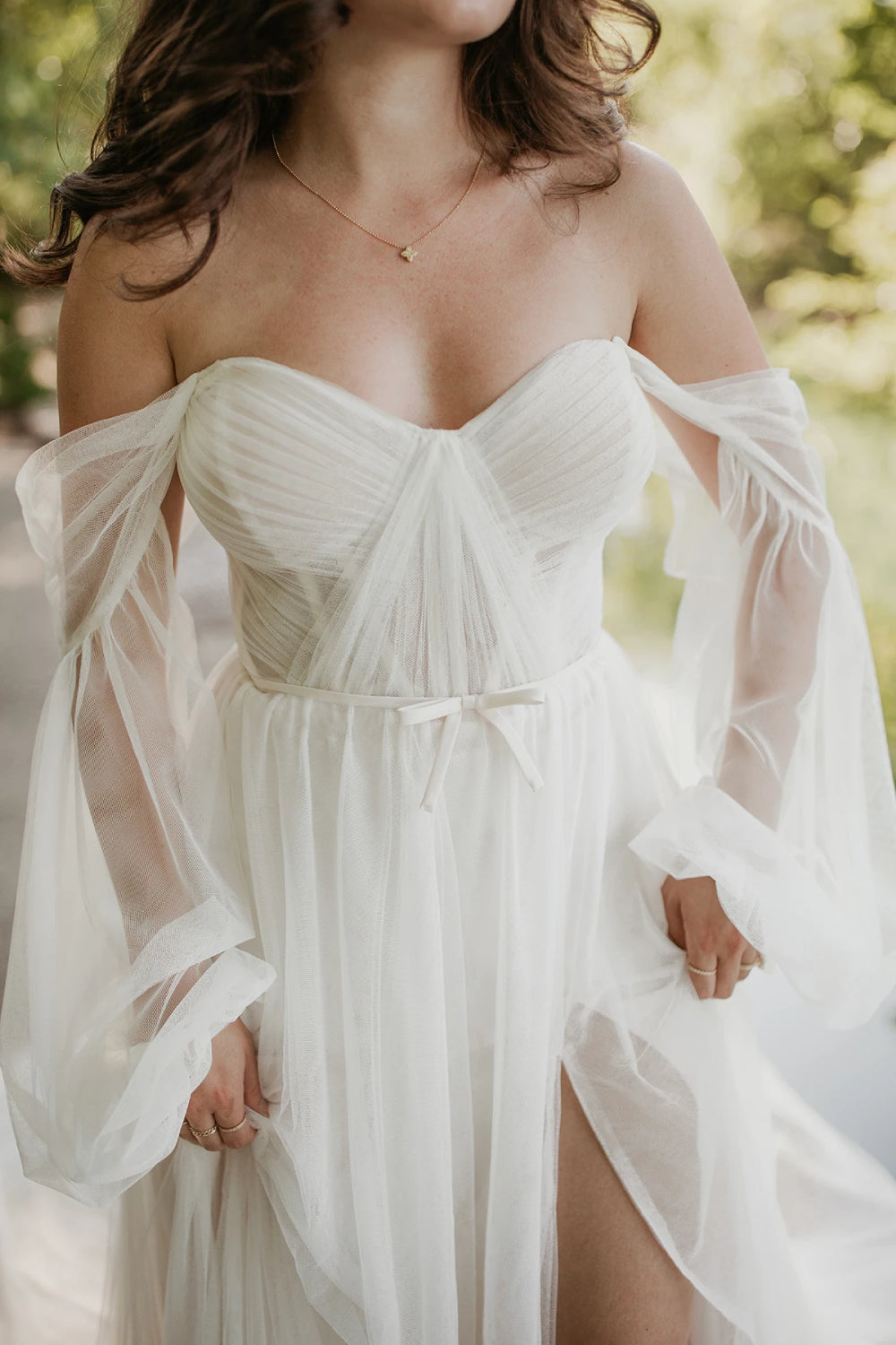 Robe Bohème de Mariage en Tulle