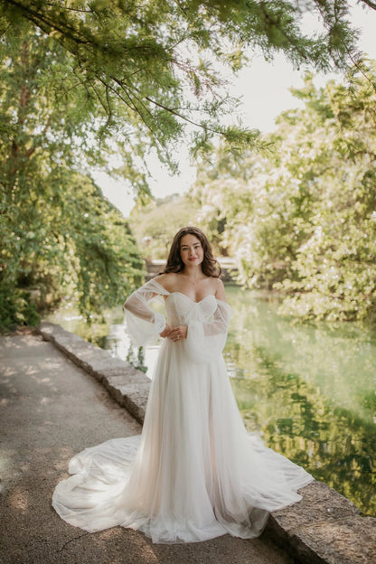 Robe Bohème de Mariage en Tulle