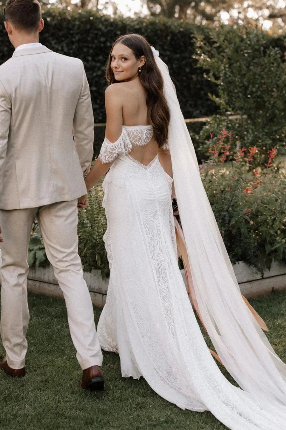 Robe Style Bohème Blanche Mariage