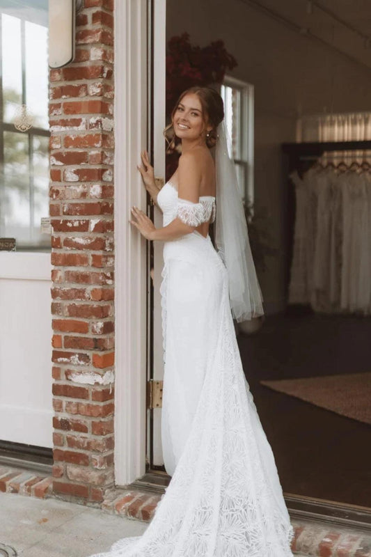 Robe Style Bohème Blanche Mariage