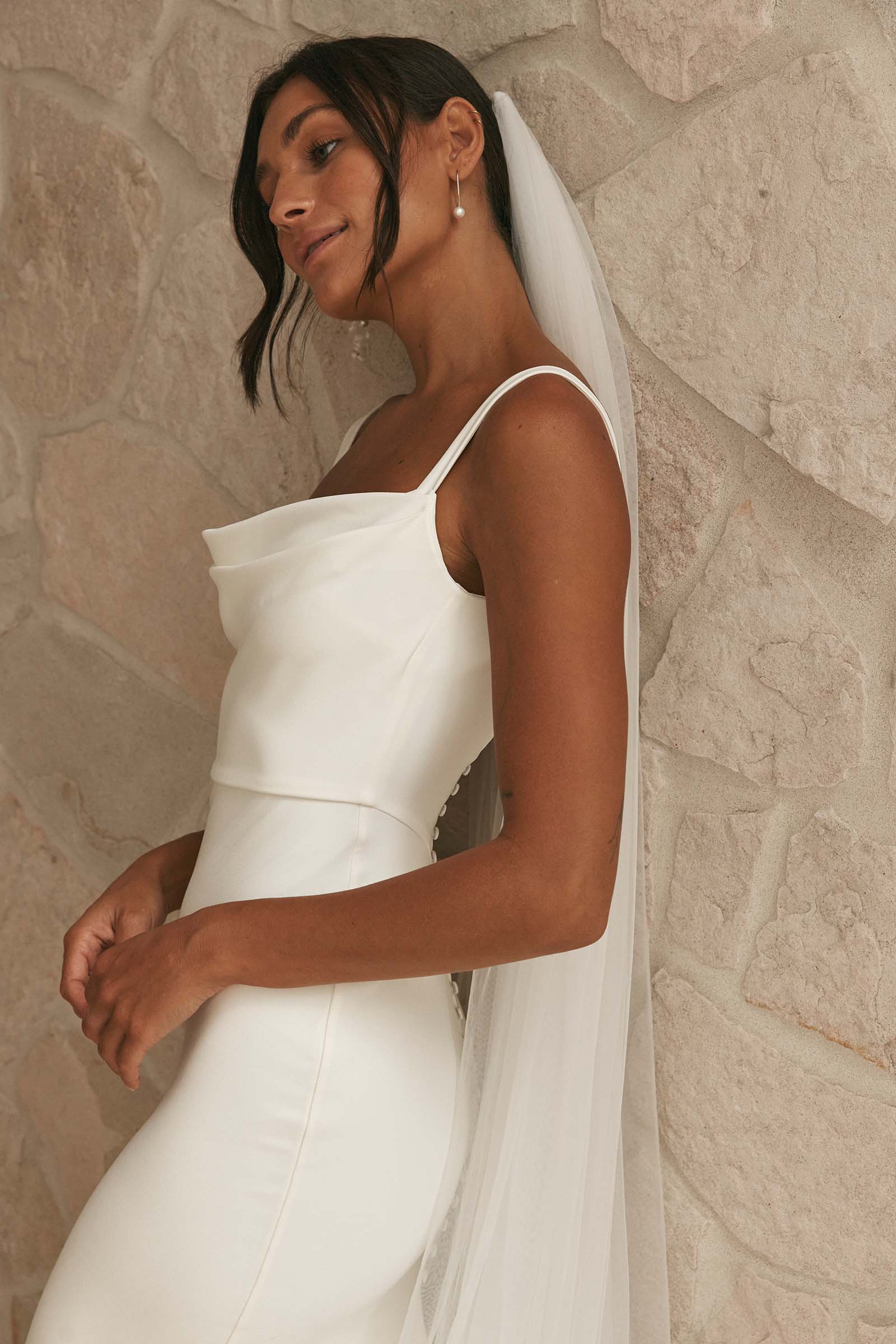 Robe de Mariage en Crêpe