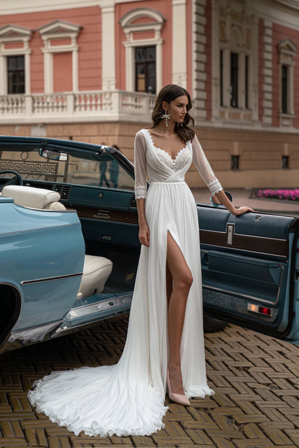 Robe de Mariée Bohème Chic Fendue