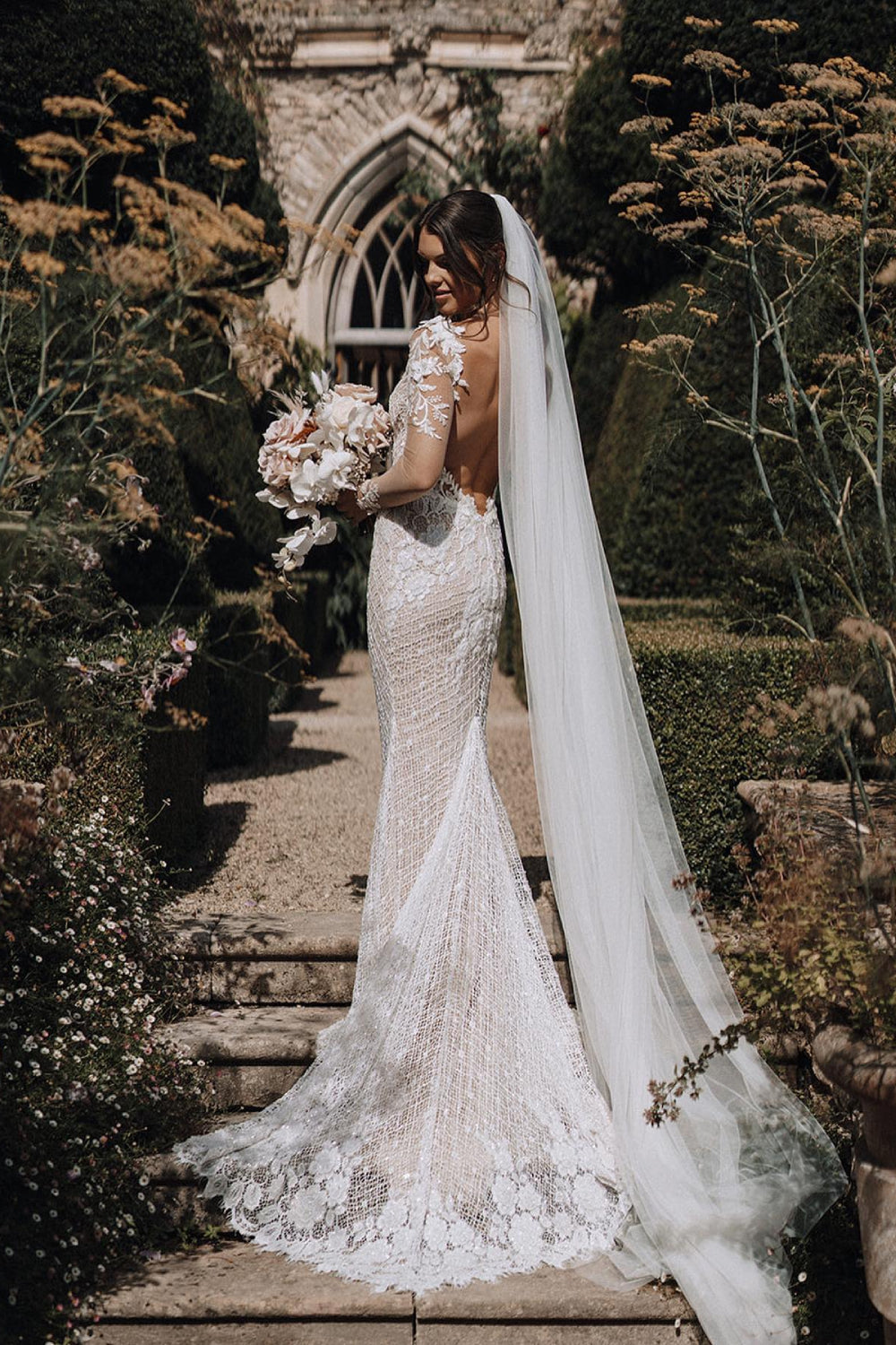 Robe de Mariée Bohème Dentelle Dos Nu