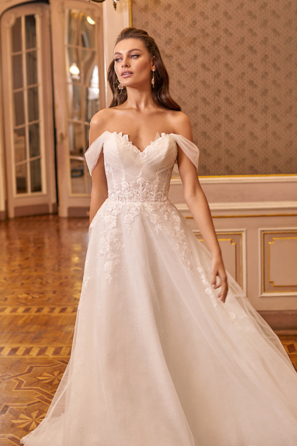 Robe de Mariée Bohème Epaule Tombante