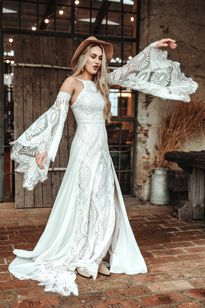 Robe de Mariée Bohème Mousseline