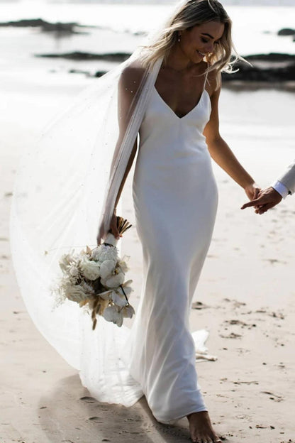 Robe de Mariée Bohème en Crêpe