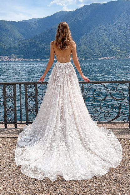 Robe de Mariée Fendue Dentelle