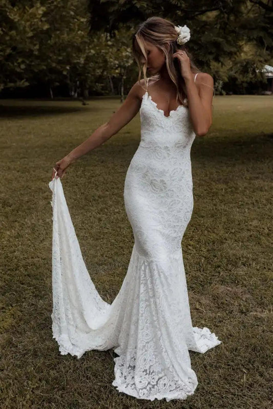 Robe de Mariée Fleurie Dentelle