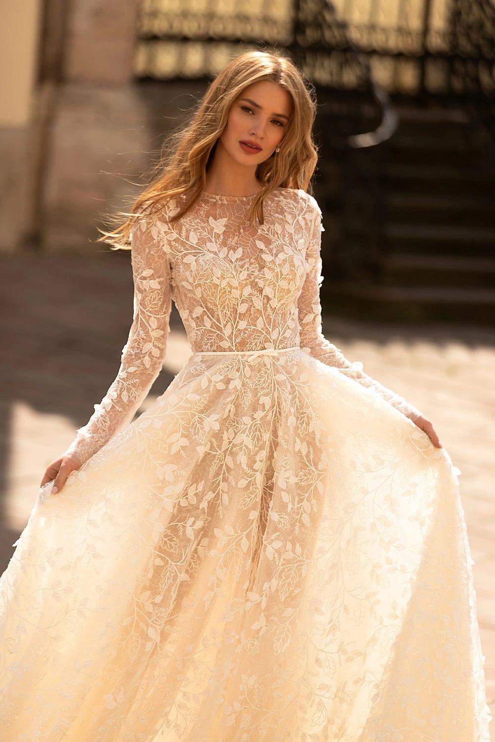 Robe de Mariée avec Manches Longues